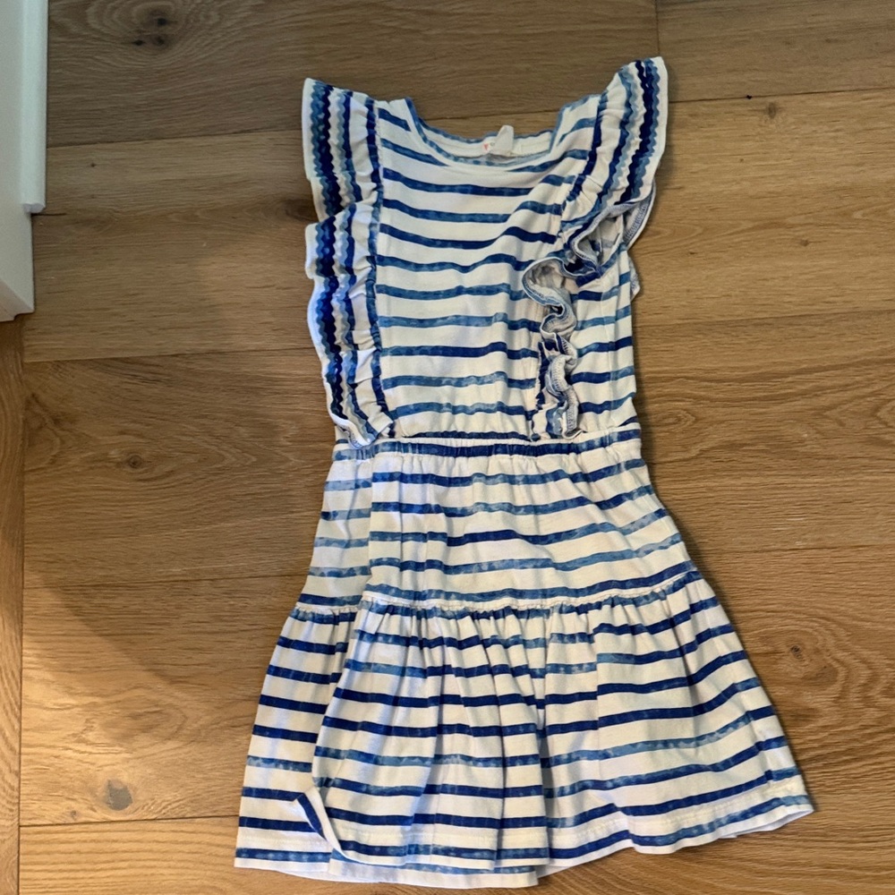 J. Crew Kids Dress with Navy and White Stripes
